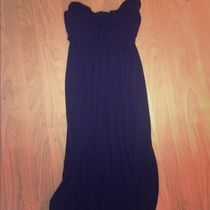 Black tube top dress